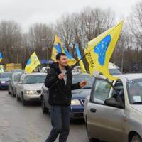 В Тернополі відбувся автопробіг водіїв за доступне розмитнення євроблях