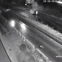 З`явилось відео нічного ДТП на Гаївському мості