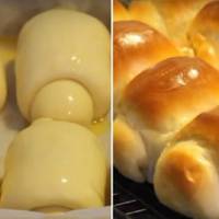 Тісто для булочок “Хоккайдо” збільшується в 3 рази! Саме тому вони такі нереально м’які!