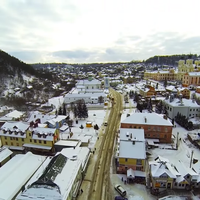 Зимовий Кременець з висоти пташиного лету