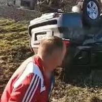 Неподалік Тернополя п’яний водій на позашляховику злетів у кювет. Відео