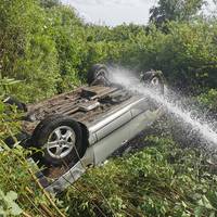 На Тернопільщині перекинулась автівка (фото)