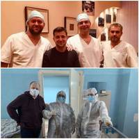 Фото Зеленського з лікарями викликало шквал жартів у соцмережах