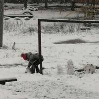 В Україні випав перший рясний сніг: діти ліплять сніговиків (ФОТО)