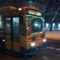 У тернопільському тролейбусі під час свят пригощали солодощами