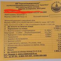 Водоканал нарахував тернополянці додаткових 14 кубічних метрів втрат води на одну квартиру