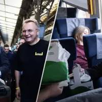 Джонсон прибув у Львів: їхав звичайним Інтерсіті з пасажирами та пив каву