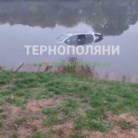 Поляк на власному авто заїхав у ставок на Тернопільщині (фото)