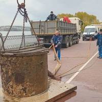 У Тернополі демонтовують обладнання аераційного фонтану (фото)