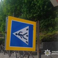 На Тернопільщині неповнолітні пошкодили дорожні знаки, їх затримала поліція