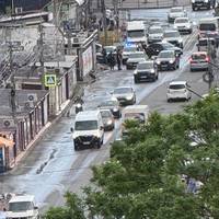 На Шептицького слідчі працюють на місці ДТП, де травмувалась жінка.