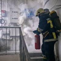 На Володимира Великого в Тернополі гасили пожежу в багатоповерхівці