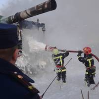 На Тернопільщині ліквідовували пожежу комбайна