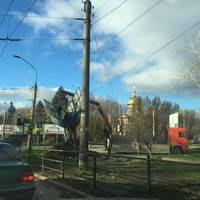 В Тернополі буревій повалив рекламні щити