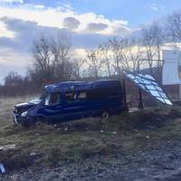 На Львівщині перекинувся пасажирський мікроавтобус, в якому з Польщі поверталися тернополяни