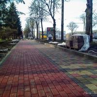 Поблизу дамби Тернопільського ставу ремонтують тротуари