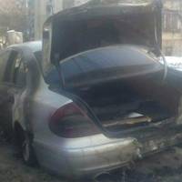 В Тернополі біля вокзалу горів Мерседес
