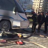 У Тернополі на рогатці горів рейсовий автобус