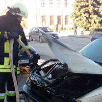 У Збаражі горів легковий автомобіль