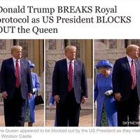 Як Трамп зганьбився на зустрічі з королевою Британії (ФОТО, ВІДЕО)