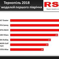 За півроку мешканці Тернопільщини витратили на нові автомобілі 14 мільйонів доларів