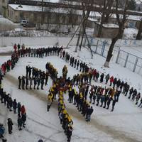 «Живу» Україну сформували студенти одного з тернопільських училищ у День Соборності. Фото