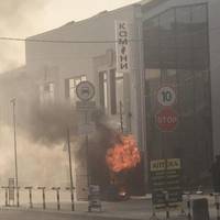 На автовокзалі в Тернополі згорів кіоск із пиріжками. Відео