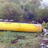 Цистерна з скрапленим газом потрапила в ДТП