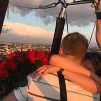 Тернополянин освідчився коханій під час польоту на повітряній кулі