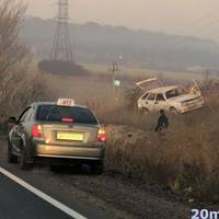 Біля перехрестя Біла-Чистилів «дев’ятку» знесло з дороги: метрів на 15 вона вилетіла в поле