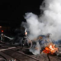 Нічна пожежа на Бродівській. Рятувальники повідомили про масштаби займання