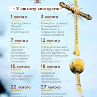 Головні свята лютого. Інформація від ПЦУ