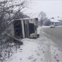 На Теребовлянщині перекинулась фура. 