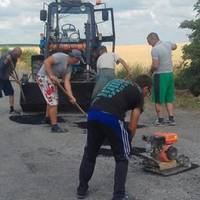 Взяли лопати і закидають ями: мешканці Борщівщини самостійно ремонтують дорогу (фото)