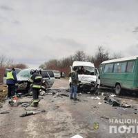На Тернопільщині ДТП: зіткнулися бус та легківка