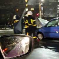 У Тернополі посеред перехрестя загорілось авто (фото)