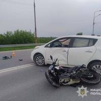 В аварії у Чорткові постраждав 14-річний водій мотоцикла (фото)
