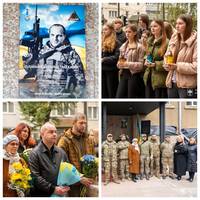 Тернопільському військовослужбовцю Віталію Олійнику відкрили меморіальну дошку.