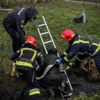 На Тернопільщині рятувальники визволили жінку з 2-метрової канави