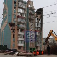 На Стуса почали демонтаж будинку, в який влучила російська ракета 19 листопада